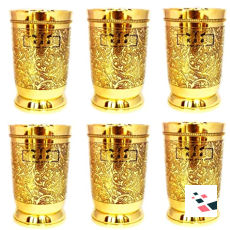 Mughal Design Etching Finish Brass...